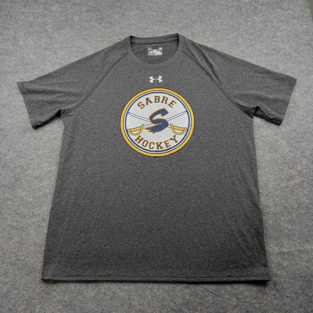 Under Armour Shirt Mens Large Performance Graphic Training Tee Sabre Hockey